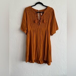 No Boundaries Mustard Colored Dress